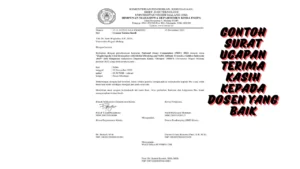Contoh Surat Ucapan Terima Kasih Kepada Dosen yang Baik